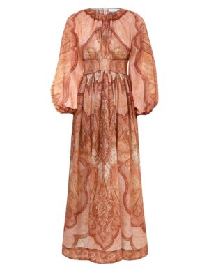 ZIMMERMANN INSPIRED DRESS IN 72% COTTON 25% SILK 3% METALLIZED FIBRE
