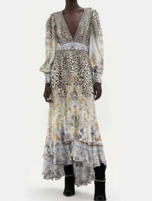 CAMILLA INSPIRED DRESS IN 100% SILK