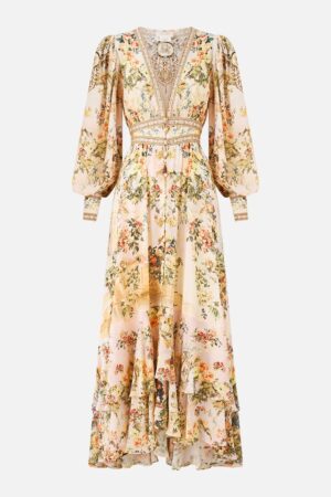 CAMILLA INSPIRED DRESS IN 100% SILK